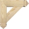Ekena Millwork Traditional Arts and Crafts Rough Sawn Bracket w/ Offset Brace, Douglas Fir, 6"W x 18"D x 18"H BKT0604X18X18TRA03RDF - alternate 3